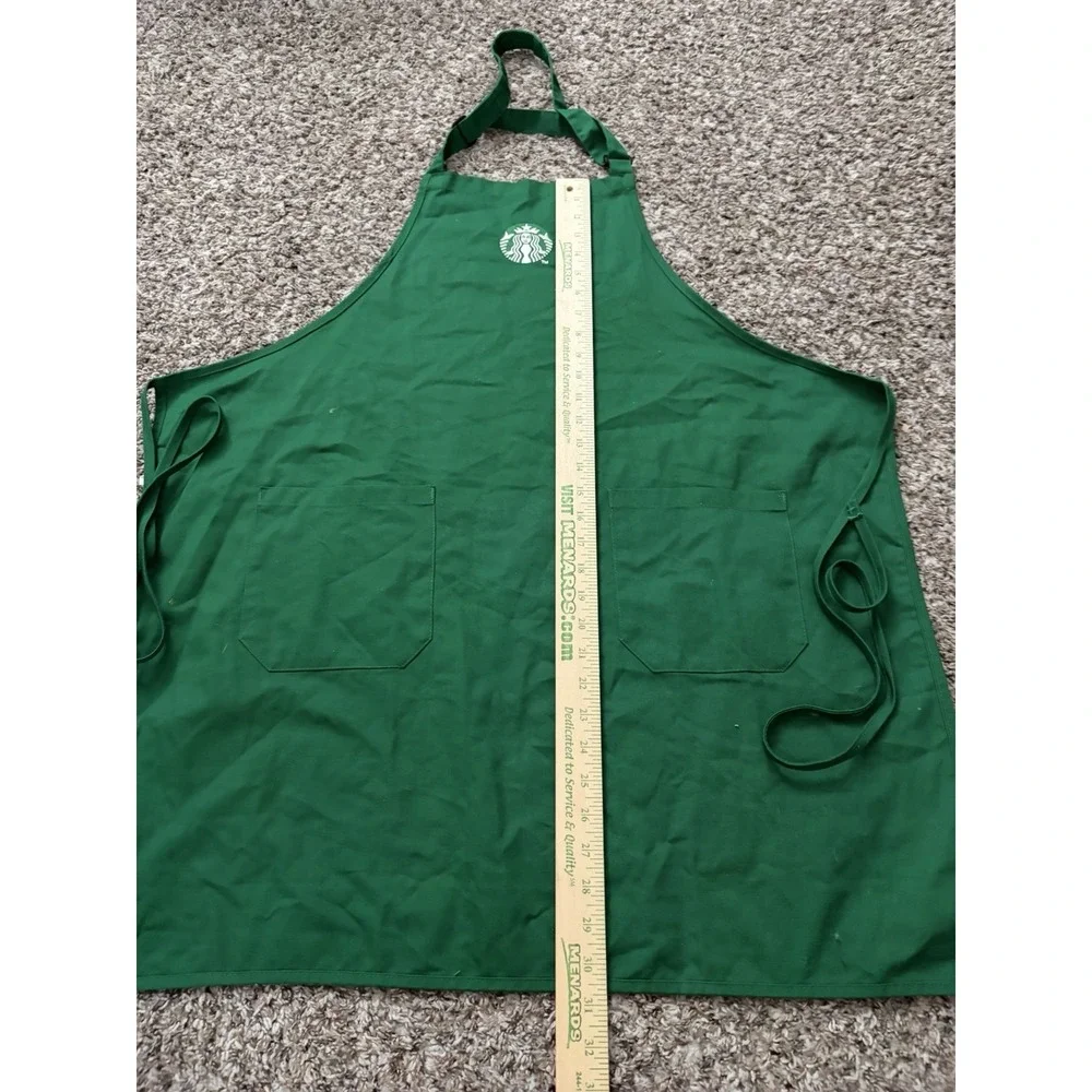 Starbucks Barista Apron Green Uniform Embroidered Siren Logo Two Pocket 11010737
